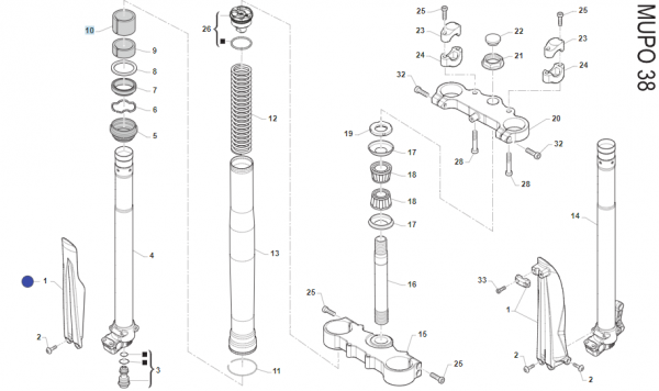 Gabeldichtring MUPO 38. # 72260`